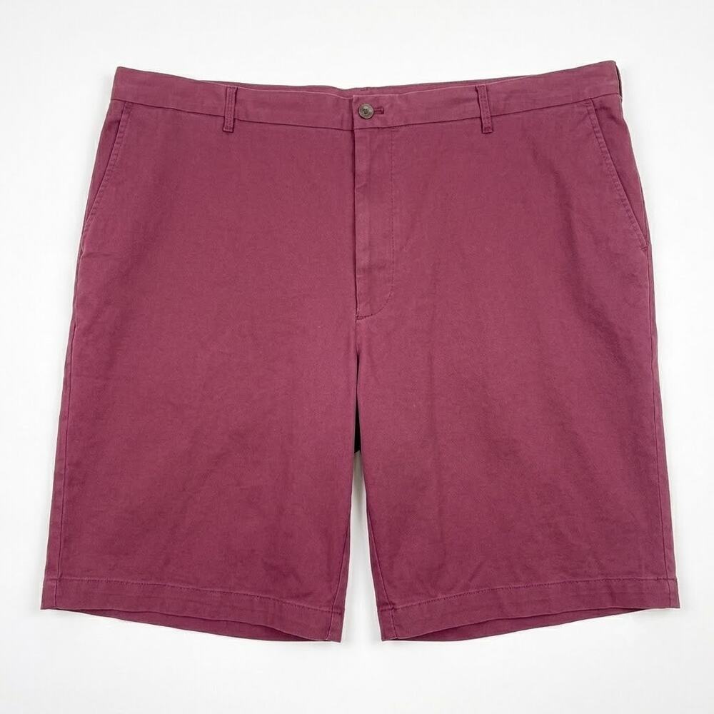 IZOD Saltwater Stretch Relaxed Chino Shorts Red 10.5" Inseam Men Big & Tall 48